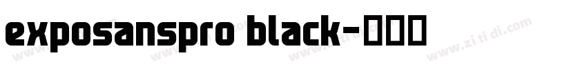 exposanspro black字体转换